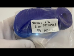 फ्लैट रबर सकर 38*15*0.8mm डिज़ाइन किया गया नीला रंग स्टैंडर्ड साइज़ शेप रबर