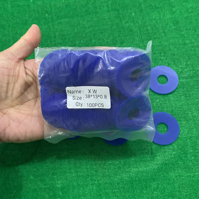 38 X 15 X 0.8mm फ्लैट रबर सकर नीला रंग मानक आकार आकार