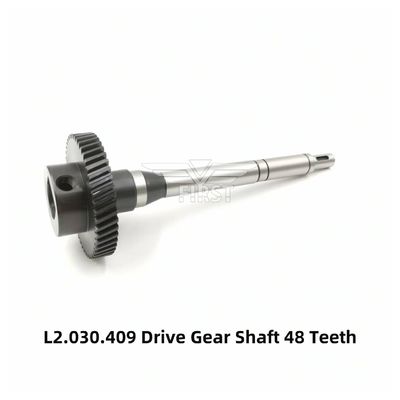 स्टेनलेस आयरन गियर शाफ्ट 48 दांत L2.030.409 Cd74 Xl75 ऑफसेट प्रिंटिंग प्रेस स्पेयर पार्ट्स